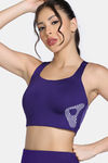 Zelocity High Impact Moisture Wicking Sports Bra - Violet Indigo — thumbnail 4